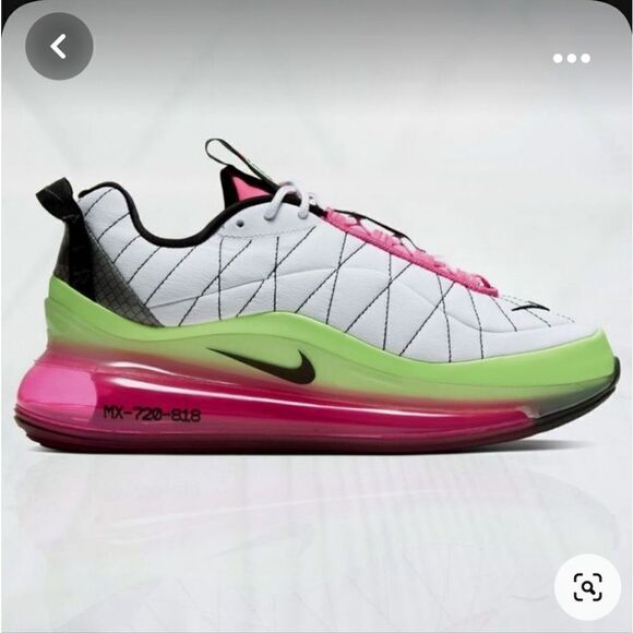 Women's NIKE MX-720-818 white pink blast ghost green sneakers shoes Collection - Picture 2 of 15